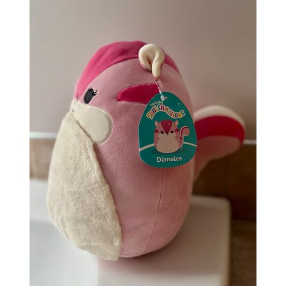 Squishmallows Original 12-Inch 'Dianalee' Pink Chipmunk Plush / Stuffed Animal - Picture 4 of 12